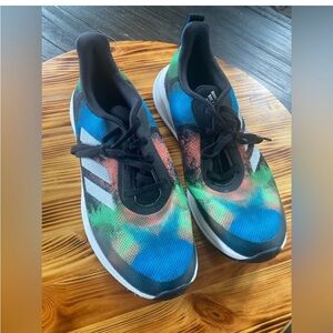 Adidas Girl Ortholite Youth Size 6 Cloudfoam Tie Dyed Multi Color Sneakers shoes